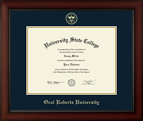 Oral Roberts University - Officially Licensed - Master's - Gold Embossed Diploma Frame - Document Size 12" x 9"