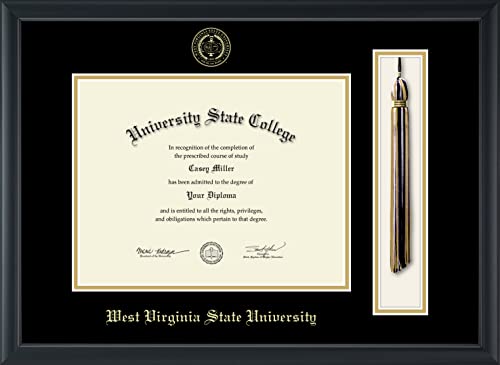 West Virginia State University - Officially Licensed - Gold Embossed Tassel Diploma Frame - Document Size 11" x 8.5"