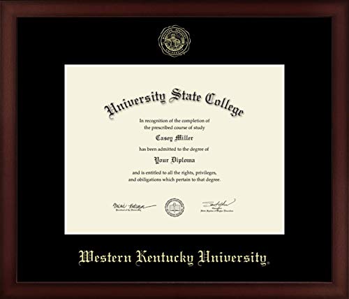 Western Kentucky University - Officially Licensed - Gold Embossed Diploma Frame - Document Size 11" x 8.5"