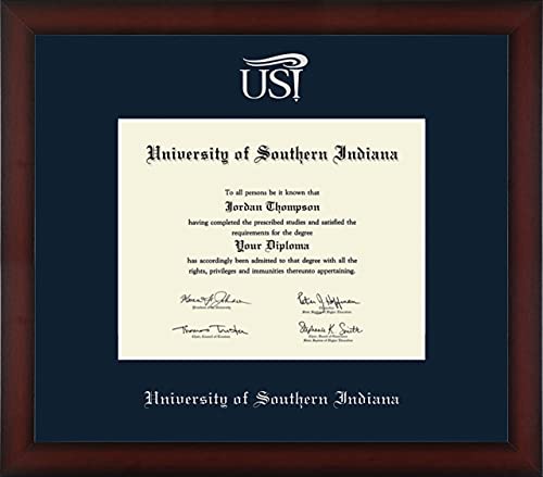 University of Southern Indiana - Officially Licensed - Silver Embossed Diploma Frame - Document Size 11" x 8.5"