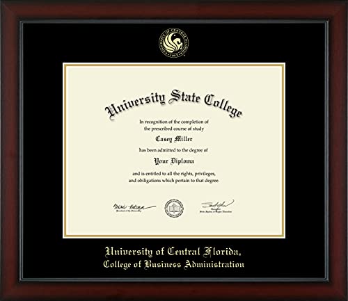 University of Central Florida College of Business Administration - Officially Licensed - Gold Embossed Diploma Frame - Document Size 14" x 11"