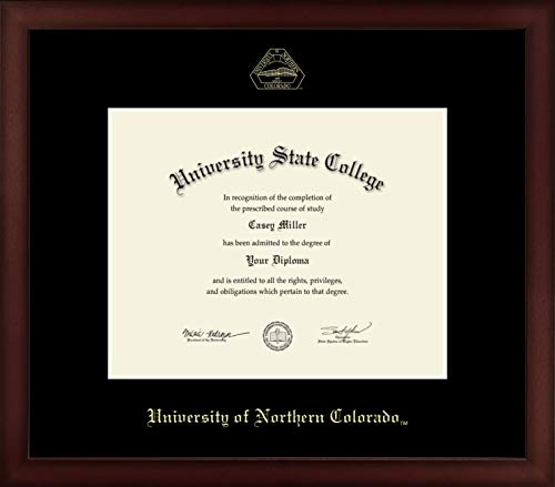 University of Northern Colorado - Officially Licensed - Gold Embossed Diploma Frame - Document Size 10" x 8"