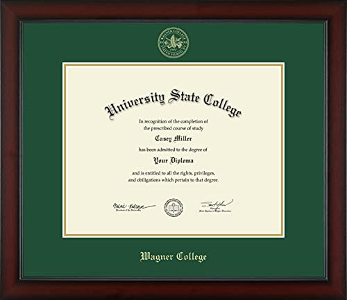 Wagner College - Officially Licensed - Pre-2019 Bachelor's/Master's - Gold Embossed Diploma Frame - Document Size 14" x 11"