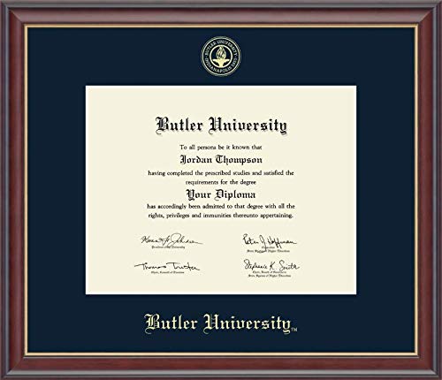 Church Hill Classics Butler University - Gold Embossed - Featuring Studio Moulding - Officially Licensed - Diploma Size 11" x 8.5"