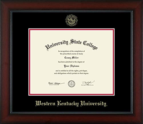 Western Kentucky University - Officially Licensed - Gold Embossed Diploma Frame - Document Size 11" x 8.5"