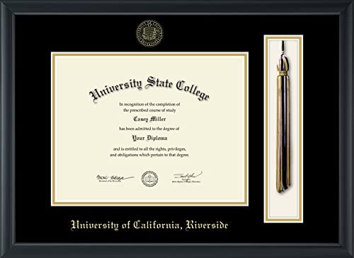 University of California Riverside - Officially Licensed - Gold Embossed Tassel Diploma Frame - Document Size 11" x 8.5"