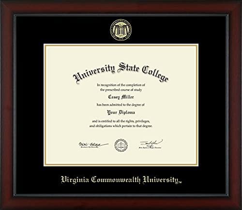 Virginia Commonwealth University - Officially Licensed - Gold Embossed Diploma Frame - Document Size 14" x 11"