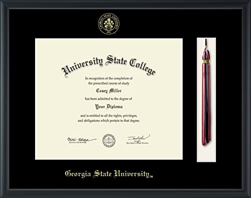 Georgia State University - Officially Licensed - Gold Embossed Tassel Diploma Frame - Document Size 17" x 14"