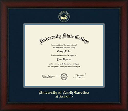 University of North Carolina Asheville - Officially Licensed - Gold Embossed Diploma Frame - Document Size 14" x 11"