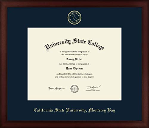 California State University Monterey Bay - Officially Licensed - Gold Embossed Diploma Frame - Document Size 11" x 8.5"