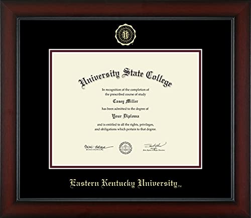 Eastern Kentucky University - Officially Licensed - Gold Embossed Diploma Frame - Document Size 11" x 8.5"