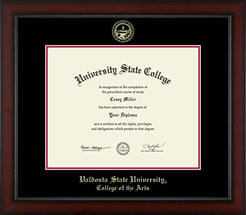 Valdosta State University College of The Arts - Officially Licensed - Gold Embossed Diploma Frame - Document Size 15" x 12"