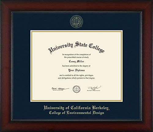 University of California Berkeley College of Environmental Design - Officially Licensed - Gold Embossed Diploma Frame - Document Size 11" x 8.5"