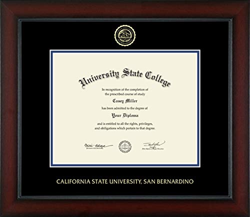 California State University San Bernardino - Officially Licensed - Gold Embossed Diploma Frame - Document Size 11" x 8.5"