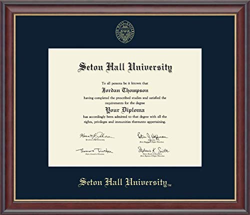 Church Hill Classics Seton Hall University - Gold Embossed - Featuring Studio Moulding - Officially Licensed - Diploma Size 11" x 8.5"