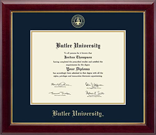 Church Hill Classics Butler University - Gold Embossed - Featuring Gallery Moulding - Officially Licensed - Diploma Size 11" x 8.5"