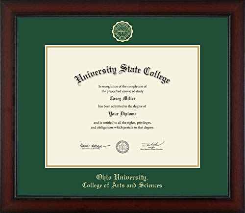 Ohio University College of Arts and Sciences - Officially Licensed - Bachelor's/Master's - Gold Embossed Diploma Frame - Document Size 14" x 11"