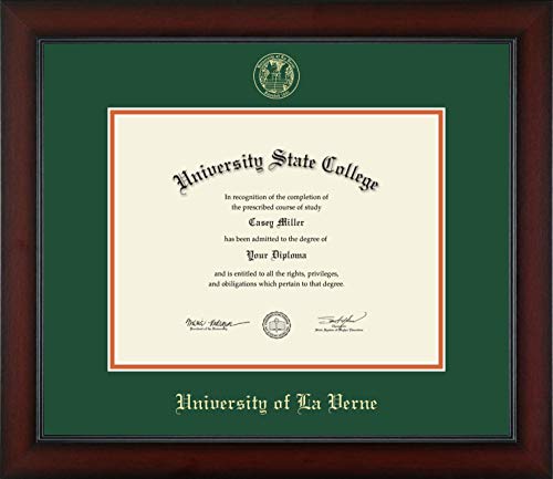 University of La Verne - Officially Licensed - Gold Embossed Diploma Frame - Document Size 11" x 8.5"