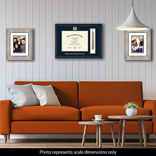 Western International University - Officially Licensed - Gold Embossed Tassel Diploma Frame - Document Size 11" x 8.5"