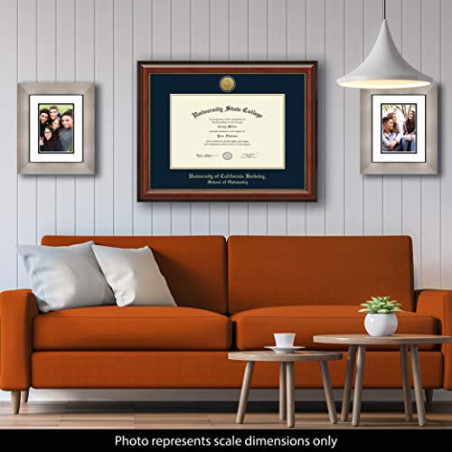 University of California Berkeley School of Optometry - Officially Licensed - Gold Medallion Diploma Frame - Document Size 17" x 11"