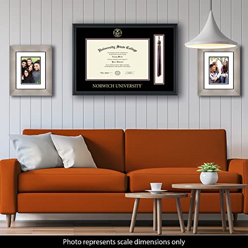 Norwich University - Officially Licensed - Gold Embossed Tassel Diploma Frame - Document Size 17" x 11"