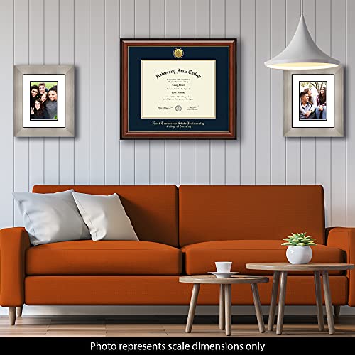 East Tennessee State University College of Nursing - Officially Licensed - Gold Medallion Diploma Frame - Document Size 14" x 11"