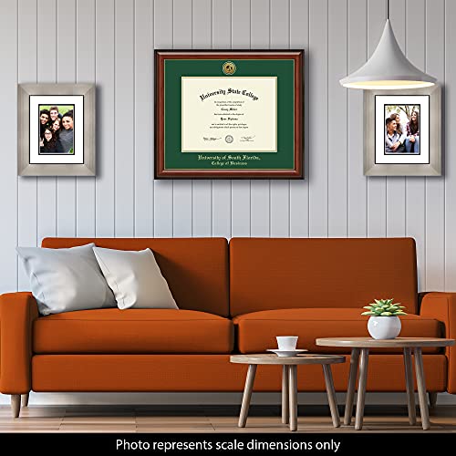 University of South Florida College of Business - Officially Licensed - Gold Medallion Diploma Frame - Document Size 14" x 11"