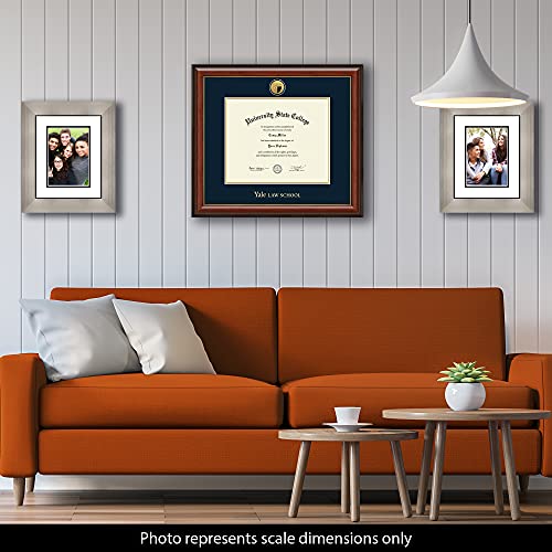 Yale University Law School - Officially Licensed - Gold Medallion Diploma Frame - Document Size 12.625" x 10.313"