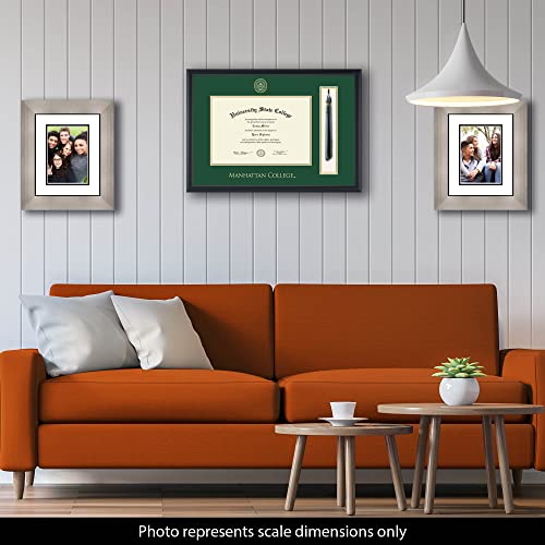 Manhattan College - Officially Licensed - Gold Embossed Tassel Diploma Frame - Document Size 12.5" x 8.5"