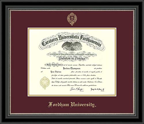 Church Hill Classics Fordham University - Gold Embossed - Featuring Noir Moulding - Officially Licensed - Diploma Size 13" x 10"