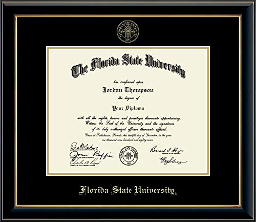 Church Hill Classics Florida State University - Gold Embossed - Featuring Onyx Gold Moulding - Officially Licensed - Diploma Size 14" x 11"