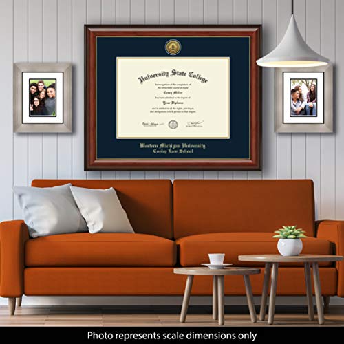 Western Michigan University Cooley Law School - Officially Licensed - Gold Medallion Diploma Frame - Document Size 22" x 15.75"