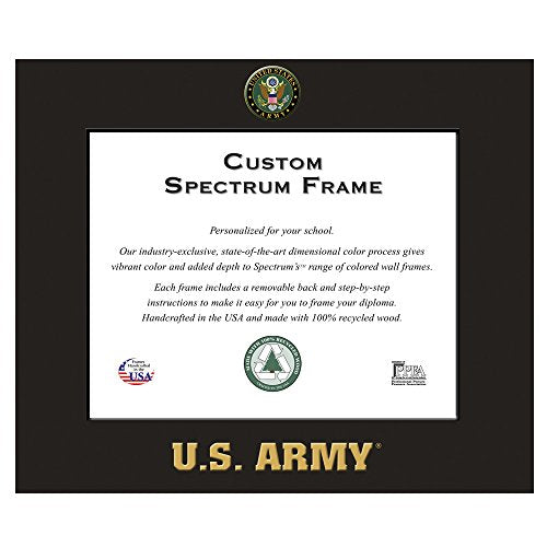 Church Hill Classics U.S. Army Certificate Frame - Featuring Expo Black Moulding - Horizontal Orientation - Officially Licensed - Document Size 14" x 11"