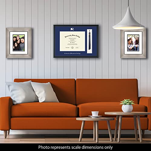 Colorado Mountain College - Officially Licensed - Silver Embossed Tassel Diploma Frame - Document Size 11" x 8.5"