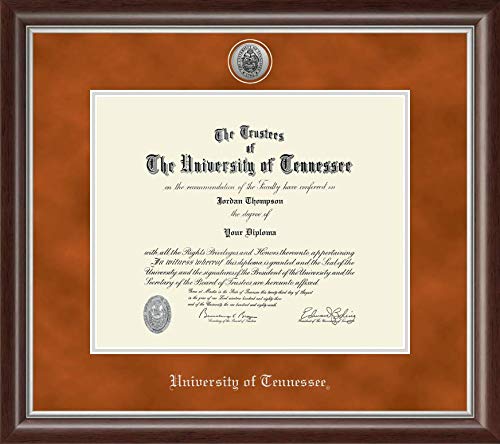 Church Hill Classics University of Tennessee Knoxville - Silver Engraved Medallion - Featuring Devonshire Moulding - Officially Licensed - Diploma Size 17" x 14"