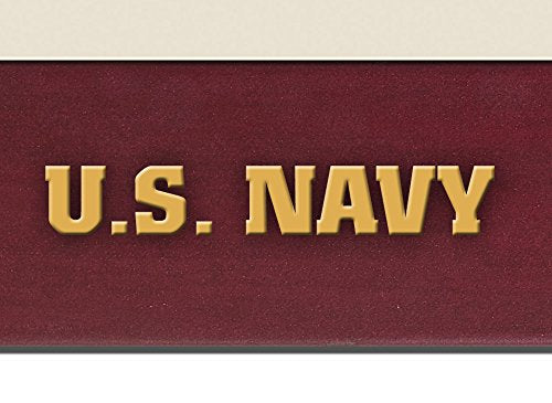 Church Hill Classics U.S. Navy Certificate Frame - Featuring Expo Cherry Moulding - Horizontal Orientation - Officially Licensed - Document Size 14" x 11"