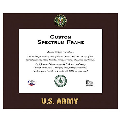 Church Hill Classics U.S. Army Certificate Frame - Featuring Expo Cherry Moulding - Horizontal Orientation - Officially Licensed - Document Size 14" x 11"