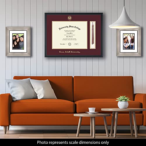 Texas A&M University - Officially Licensed - Gold Embossed Tassel Diploma Frame - Document Size 16" x 12.5"