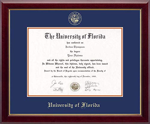 Church Hill Classics University of Florida - Gold Embossed - Featuring Gallery Moulding - Officially Licensed - Diploma Size 16" x 11.5"