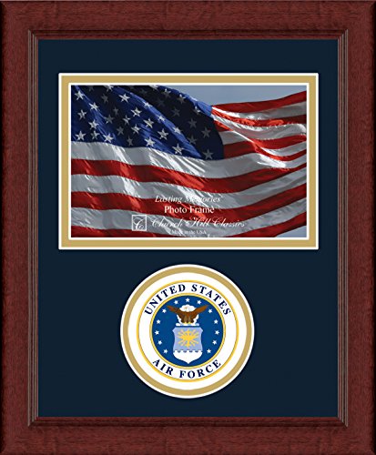 Church Hill Classics U.S. Air Force Landscape Frame - Featuring Sierra Moulding and Museum-Quality Matting - Officially Licensed - Photo Size 4" x 6"