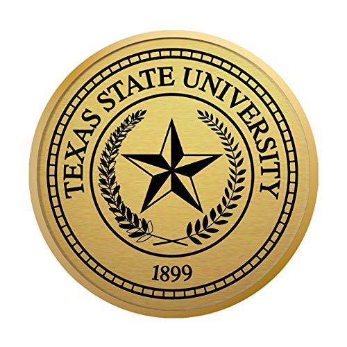 Church Hill Classics Texas State University - Gold Engraved Medallion - Featuring Hampshire Moulding - Officially Licensed - Diploma Size 14" x 11"