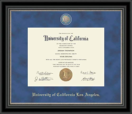 Church Hill Classics For The University of California Los Angeles - Regal Edition - Featuring Noir Moulding - Officially Licensed - Diploma Size 11" x 8.5"