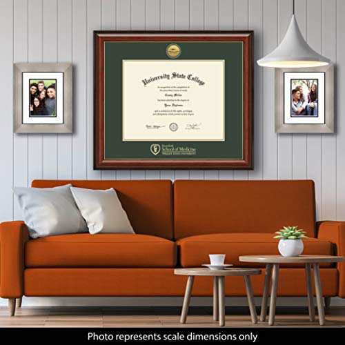 Wright State University Boonshoft School of Medicine - Officially Licensed - Gold Medallion Diploma Frame - Document Size 19" x 15"