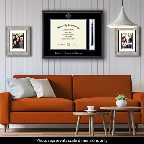 Framerly For The University of Tennessee Chattanooga - Officially Licensed - Gold Embossed Tassel Diploma Frame - Document Size 17" x 14"