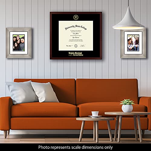 Virginia-Maryland College of Veterinary Medicine - Officially Licensed - Gold Embossed Diploma Frame - Document Size 15.5" x 13.5"